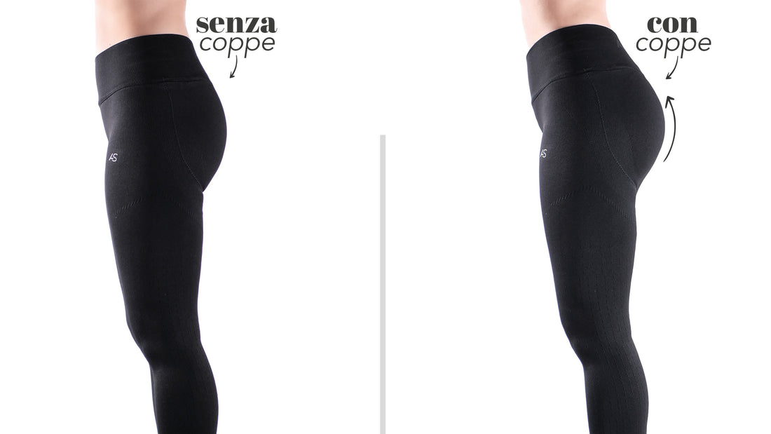 Leggings Evelin Peach Effect con coppe estraibili Athleas