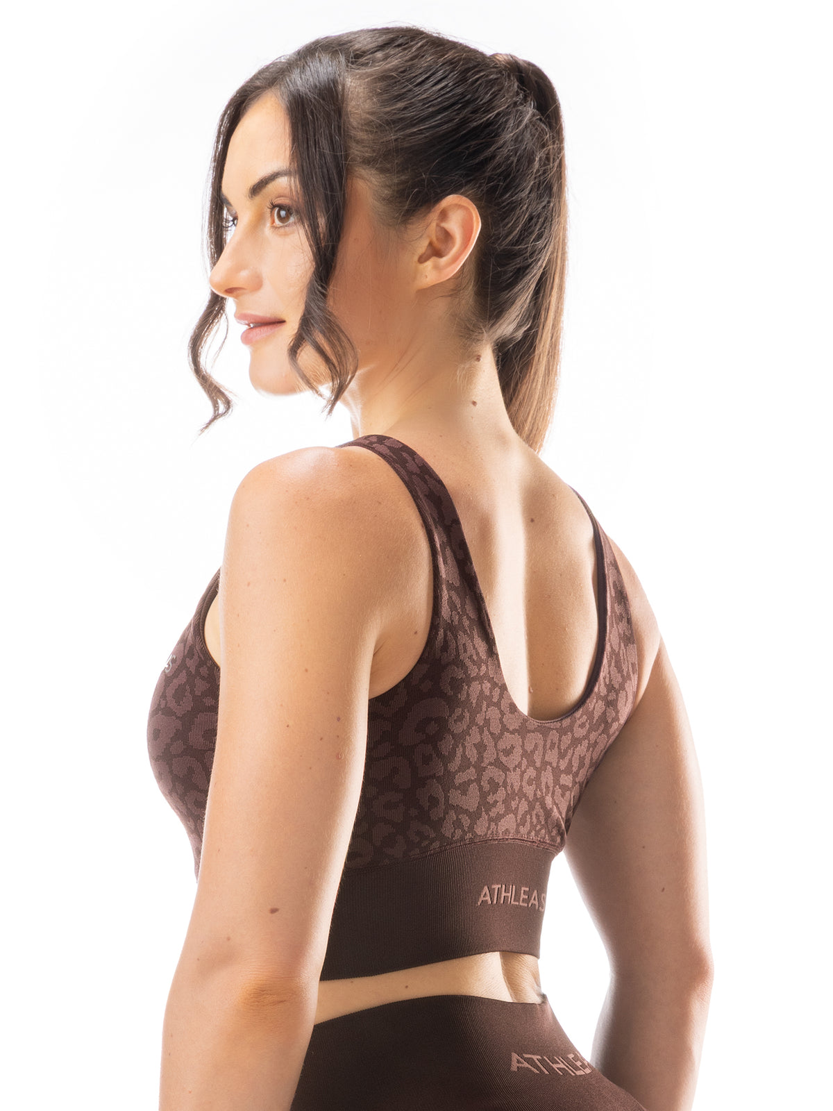 Top sportivo Maculato con scollo sulla schiena