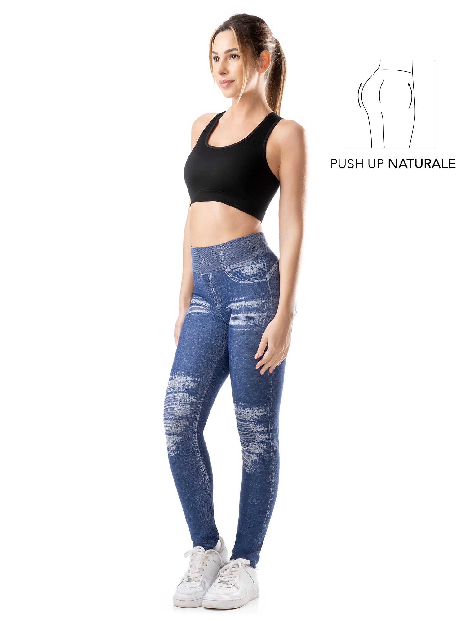 Leggings Jeensy SuperFIT Denim con strappi