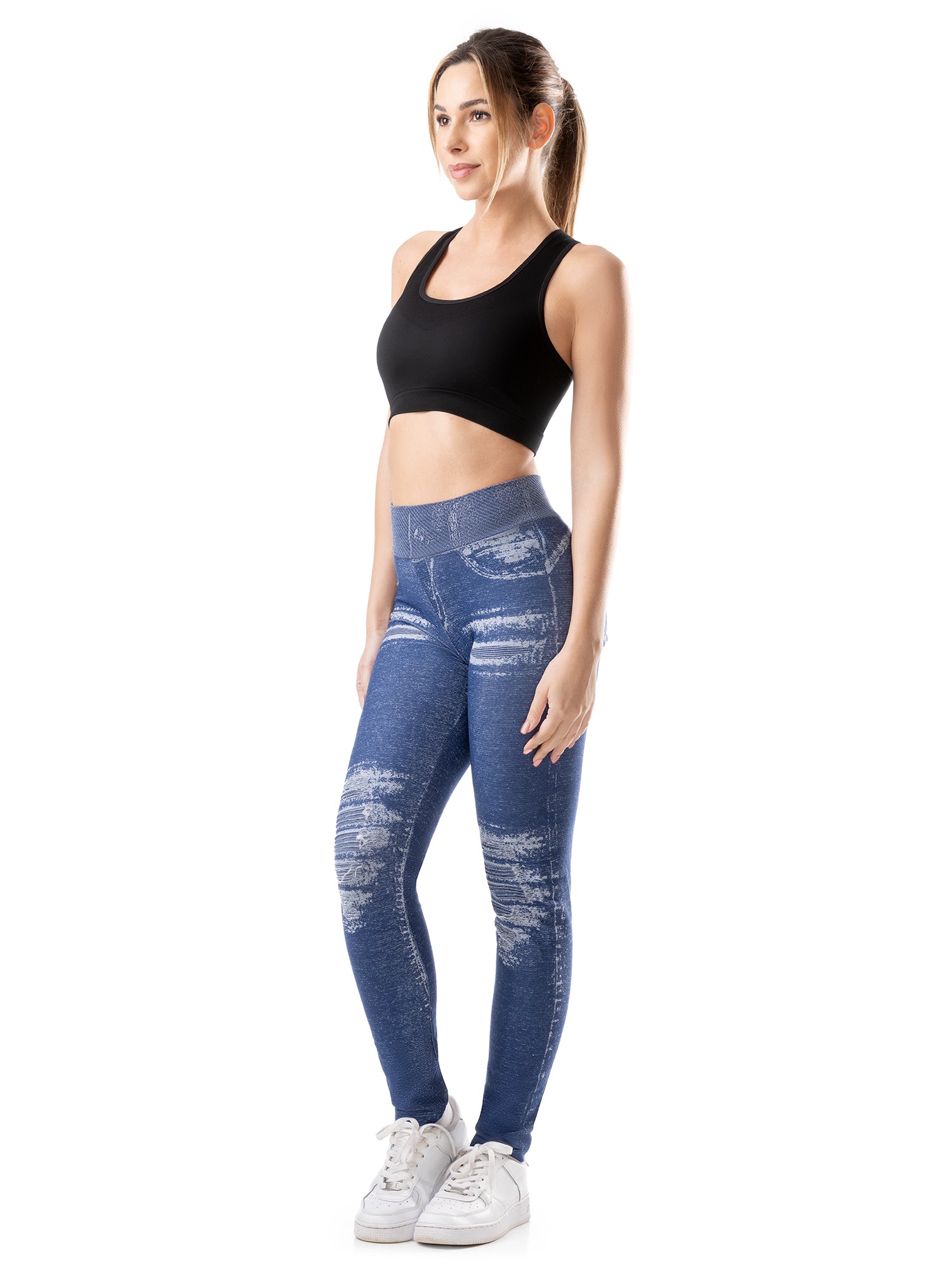 Leggings Jeensy SuperFIT Denim con strappi