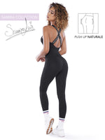 Jumpsuit modellante con incrocio sulla schiena