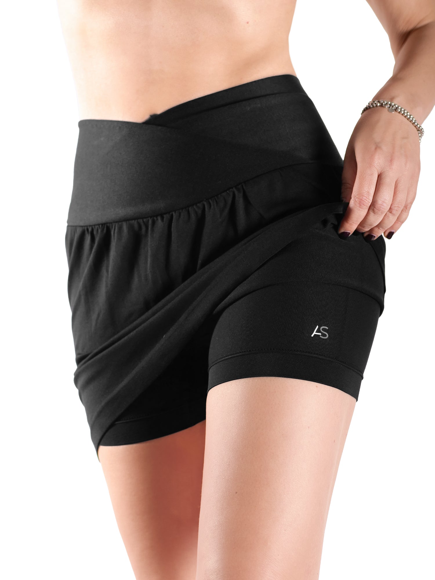 Gonna V incrociata con pantaloncino - pancia piatta