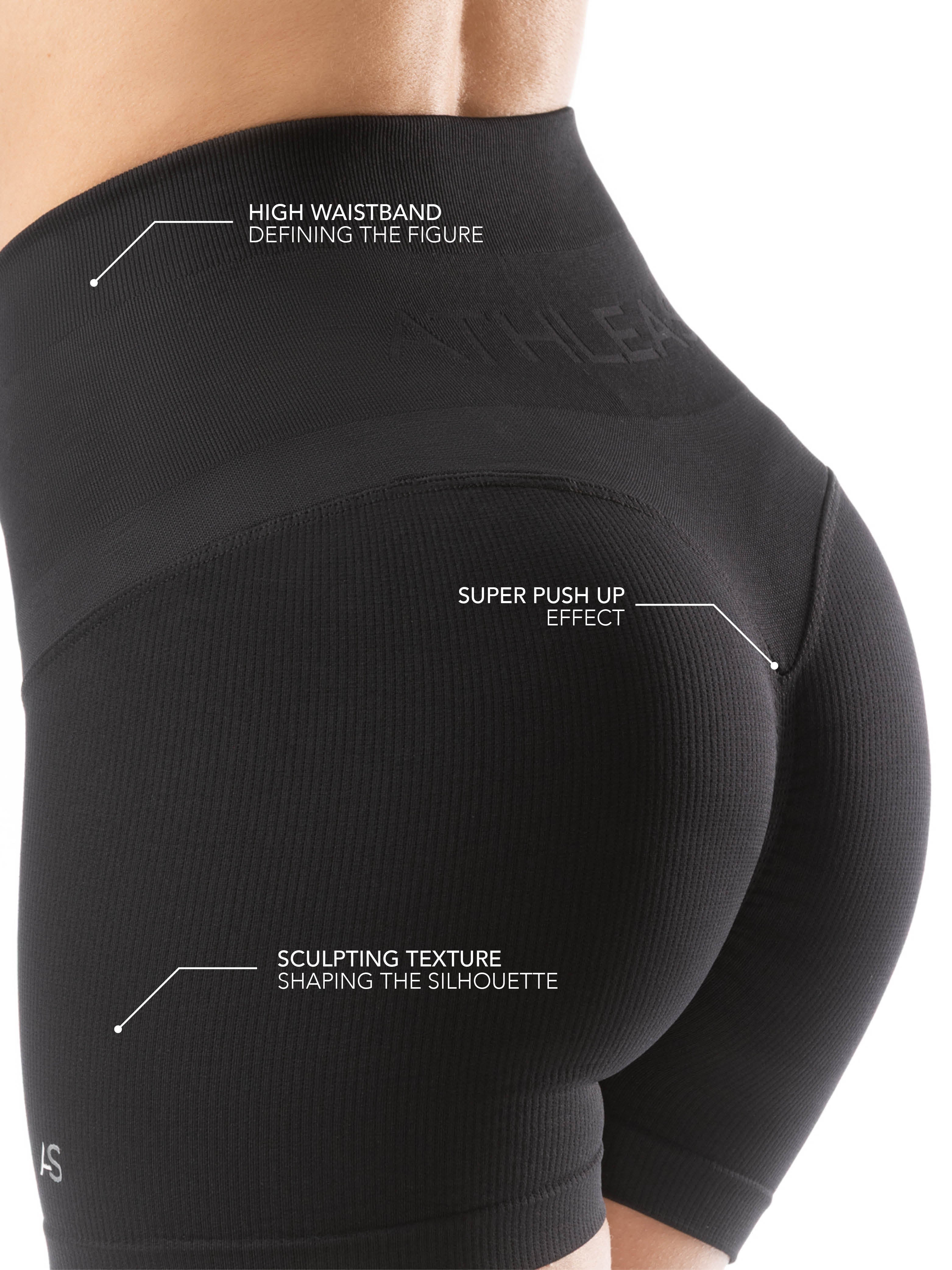 Shorts push-up vita alta - pancia piatta e scrunch